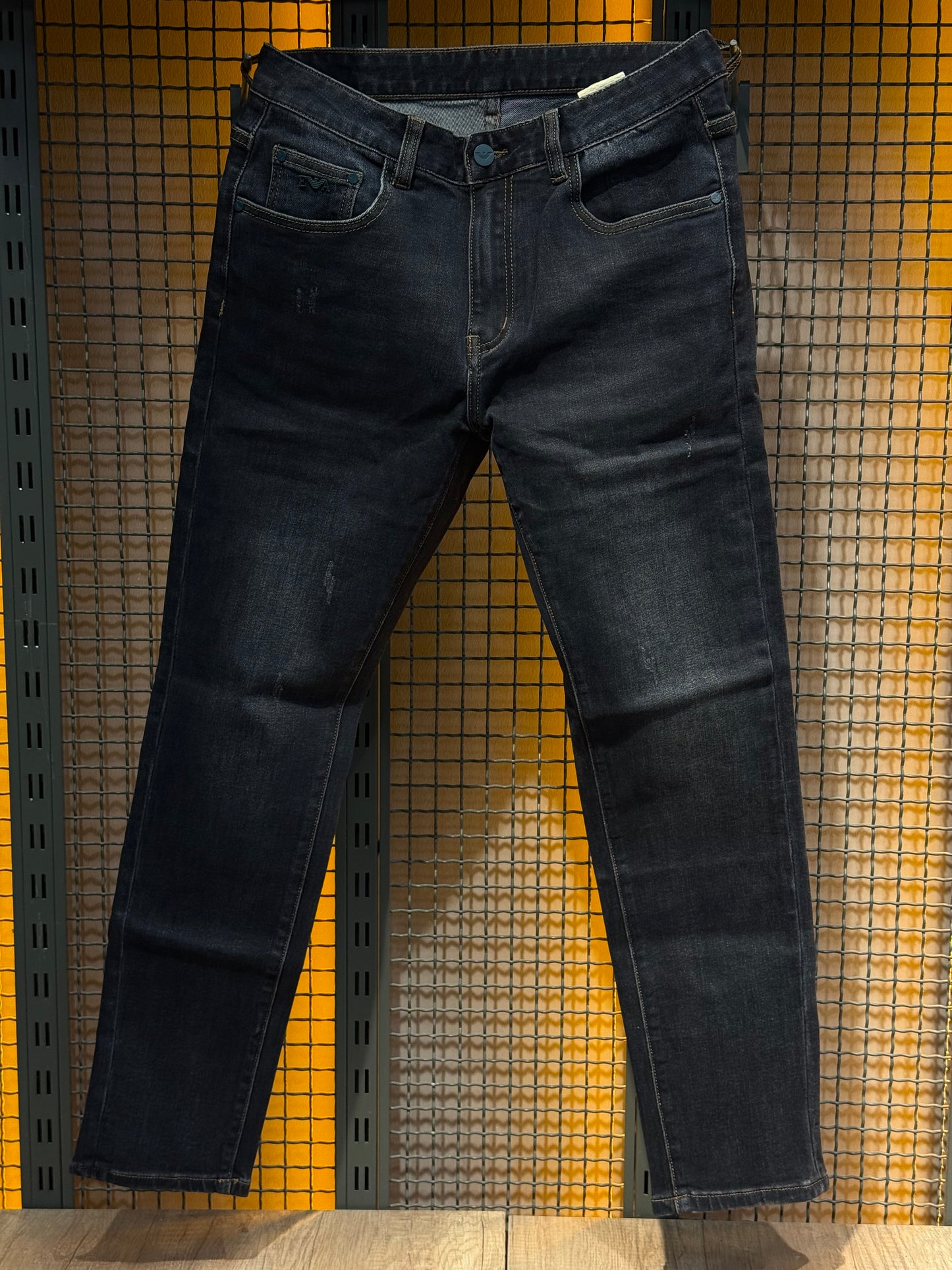 Dark Wash Comfort-Stretch Denim Jeans