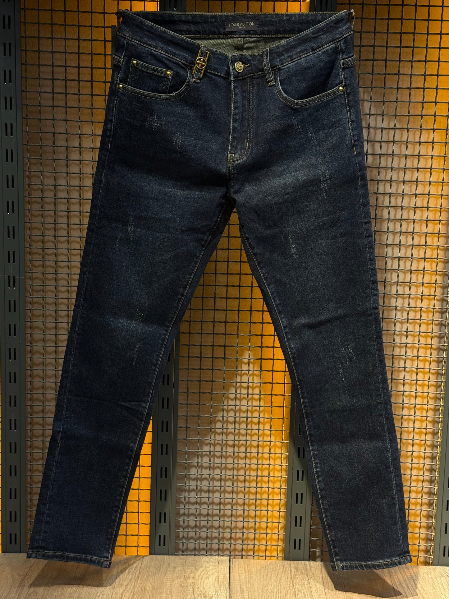 Dark Indigo Low-Stretch Denim Jeans