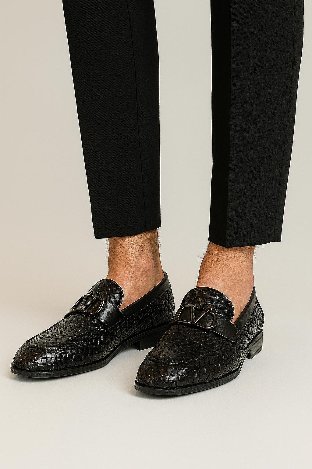 SDL Premium Woven Leather Loafers