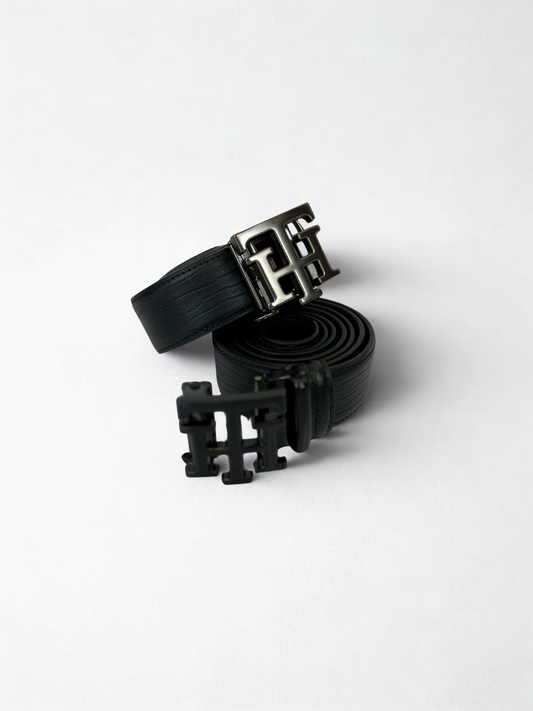 SDL Premium Black Leather Belt