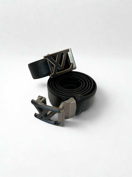 SDL Premium Black Leather Belt