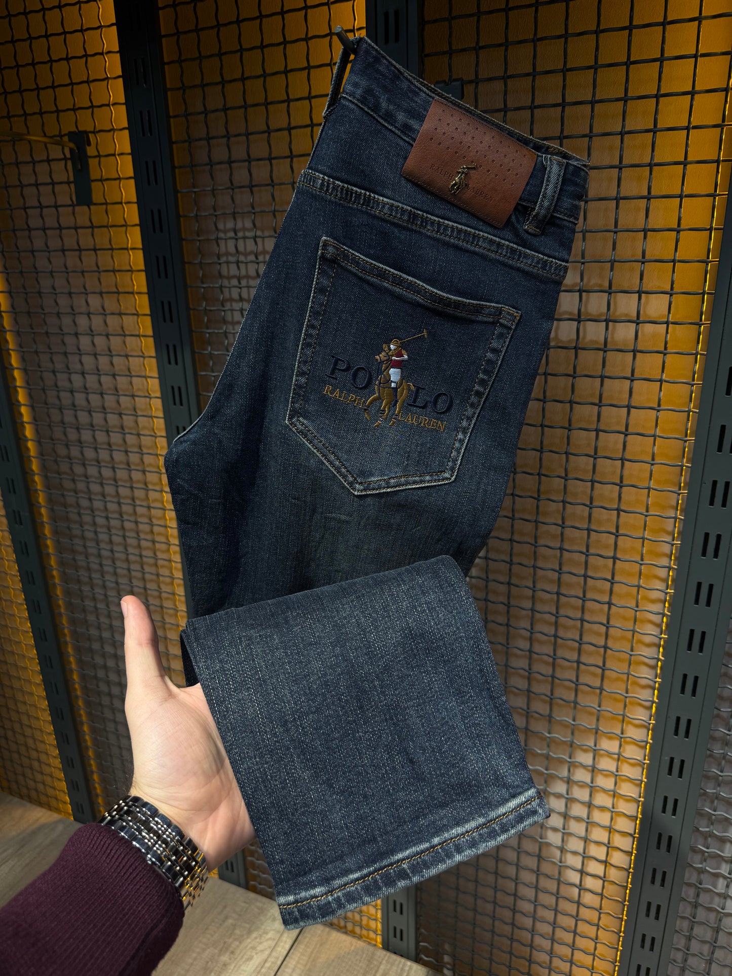 Dark Indigo Straight-Taper Denim Jeans