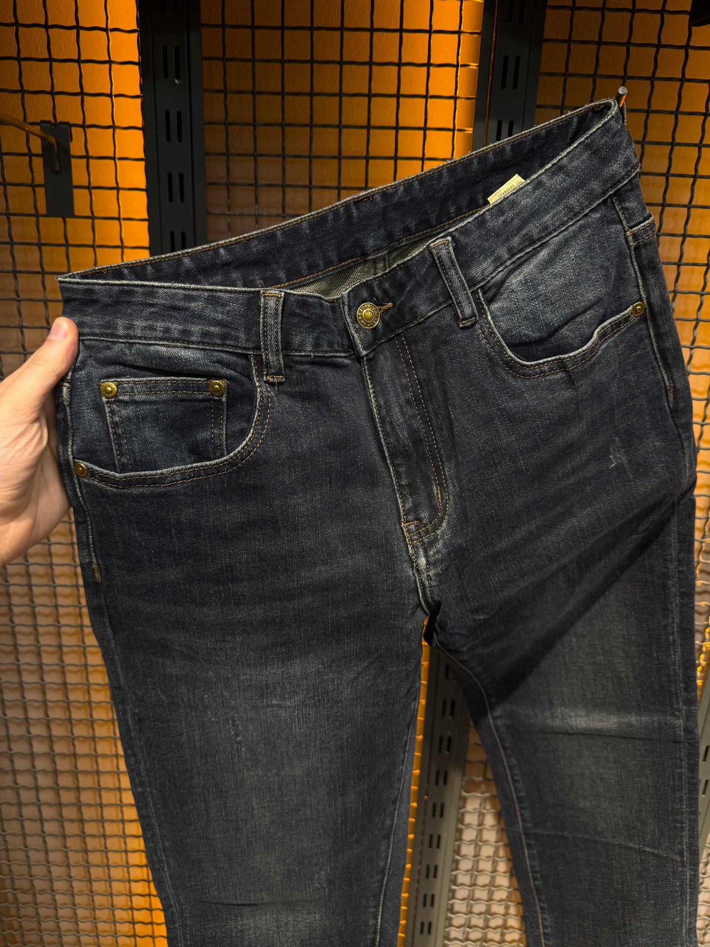 Dark Indigo Straight-Taper Denim Jeans