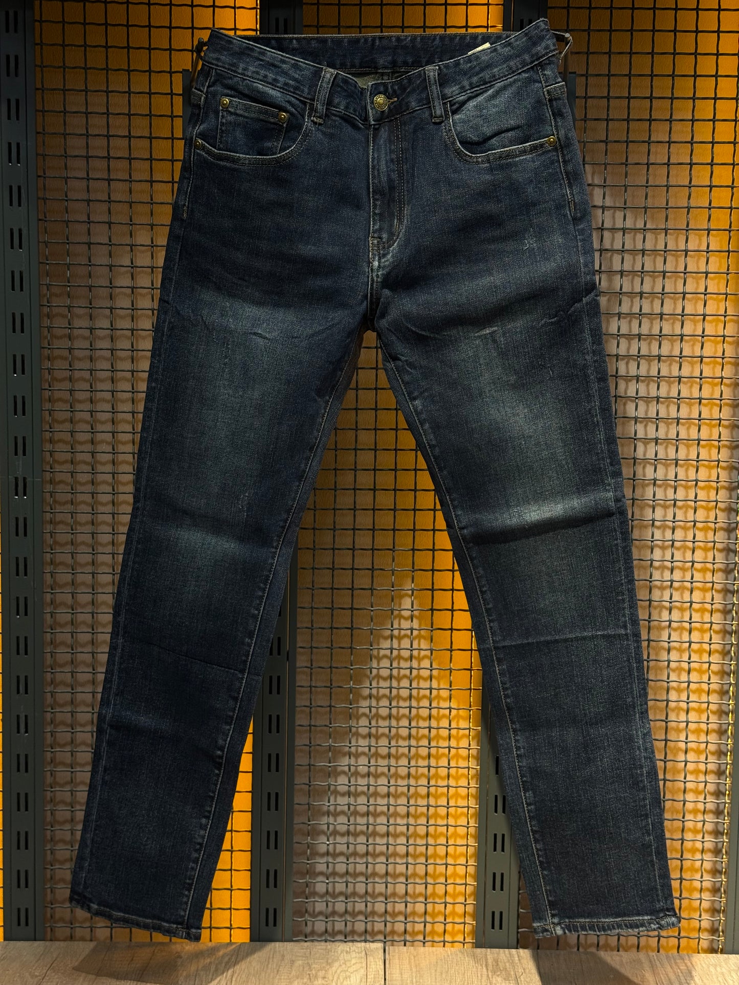 Dark Indigo Straight-Taper Denim Jeans