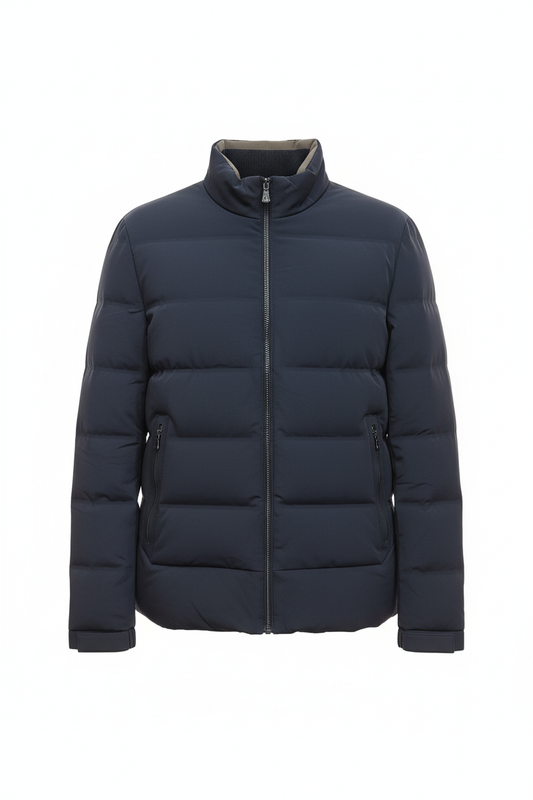 Classic Puffer Jacket with Stand Collar (Warm & Lightweight)